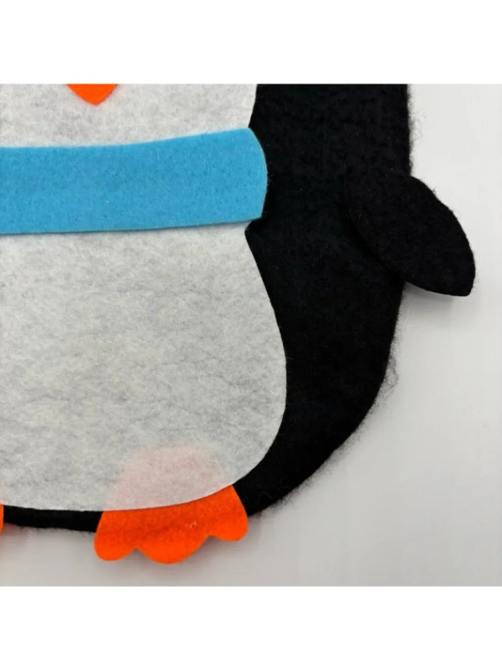 Winter Penguin Drawstring Pouch Felt Handmade Craft Christmas Holiday Gift Bag